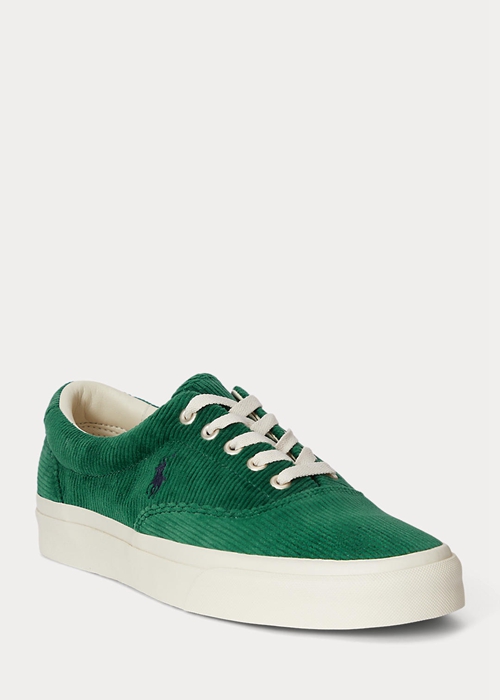 Ralph Lauren Keaton Corduroy Sneakers Herr Gröna | 891564-XLO