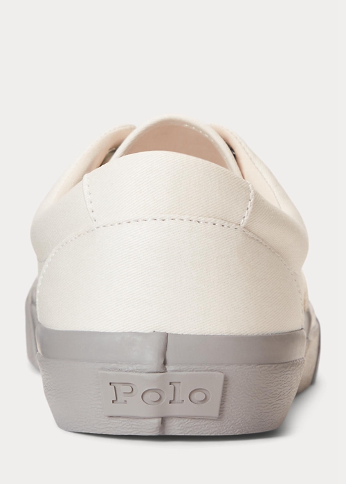 Ralph Lauren Keaton Twill Sneakers Herr Vita Grå | 347125-UHA