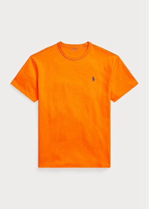 Ralph Lauren Klassiska Fit Heavyweight Jersey T-shirt Herr Orange | 830496-FQB