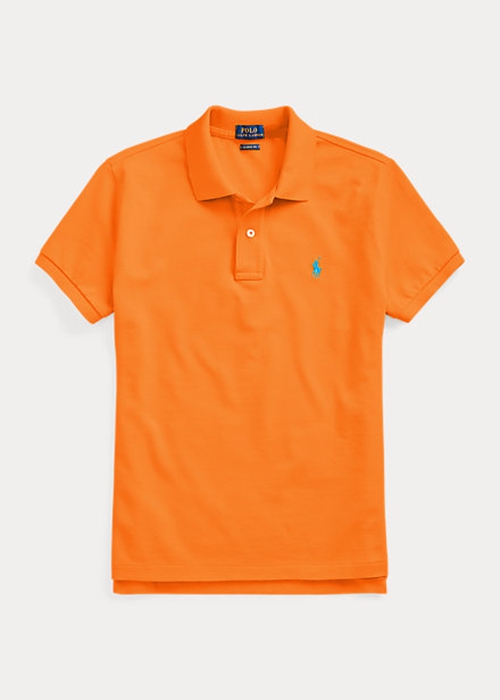 Ralph Lauren Klassiska Fit Mesh Piketröja Dam Orange | 062315-LCX