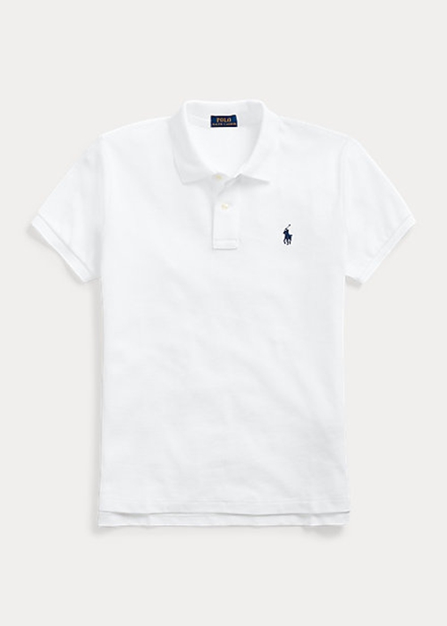 Ralph Lauren Klassiska Fit Mesh Piketröja Dam Vita | 938125-OQI