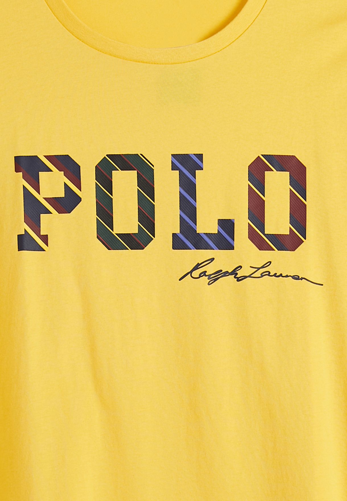 Ralph Lauren Logo Crew Neck T-shirt Herr Gula | 120358-XFG