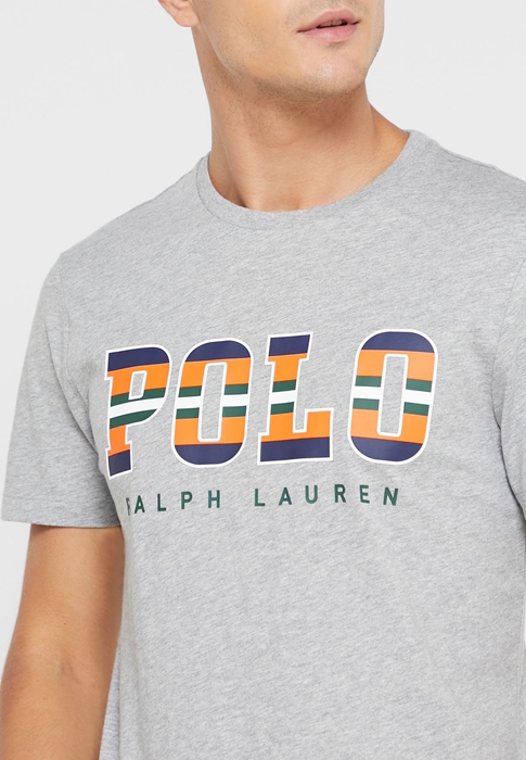 Ralph Lauren Logo Crew Neck T-shirt Herr Grå | 395064-WRT