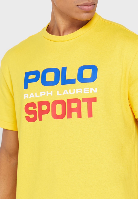 Ralph Lauren Logo Crew Neck T-shirt Herr Gula | 560187-WNH