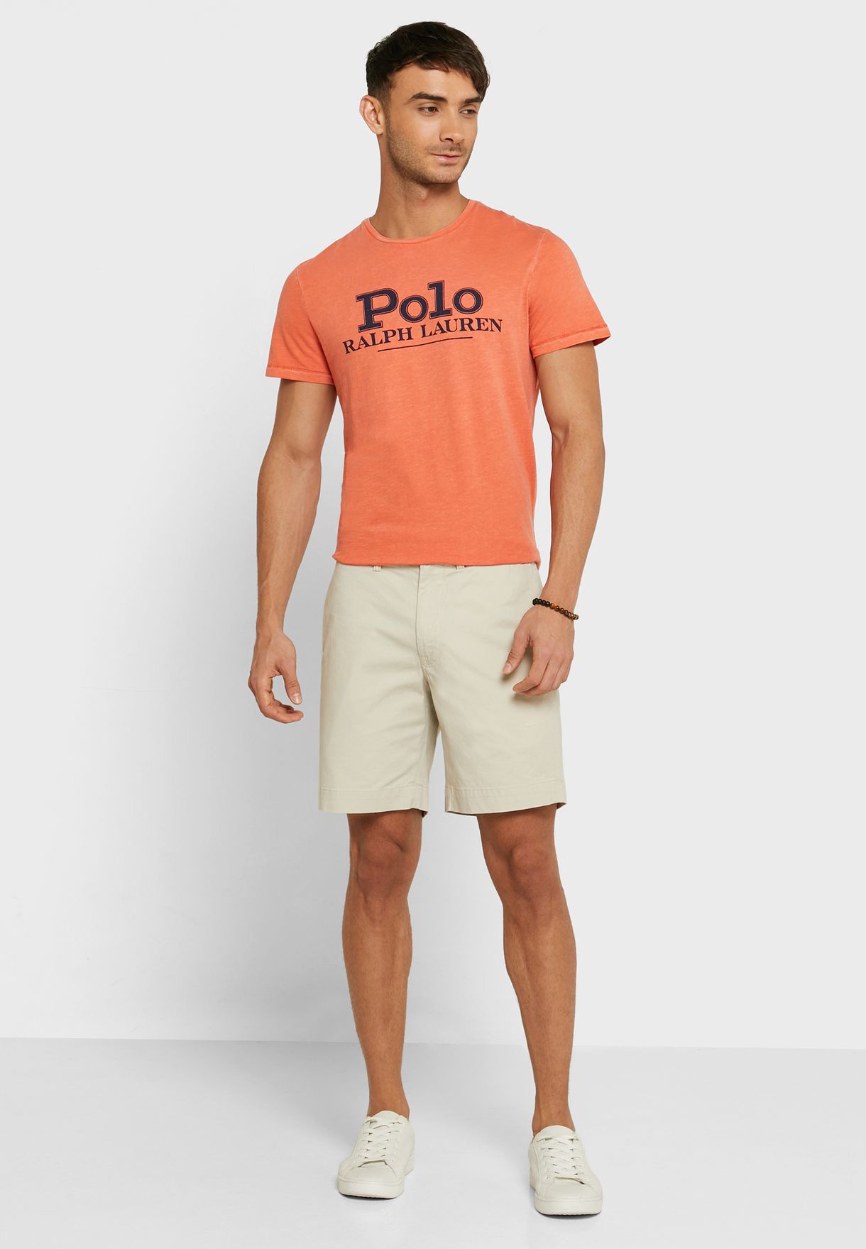 Ralph Lauren Logo Crew Neck T-shirt Herr Orange | 569837-TKJ