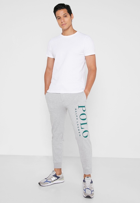 Ralph Lauren Logo Cuffed Sweatpants Herr Grå | 193076-PXW