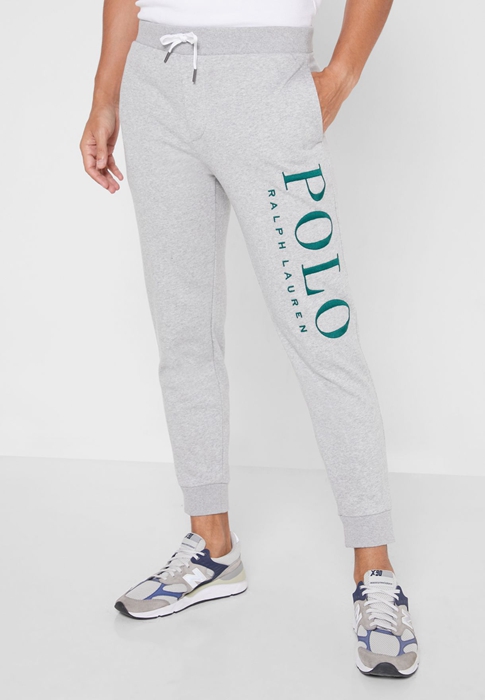 Ralph Lauren Logo Cuffed Sweatpants Herr Grå | 193076-PXW