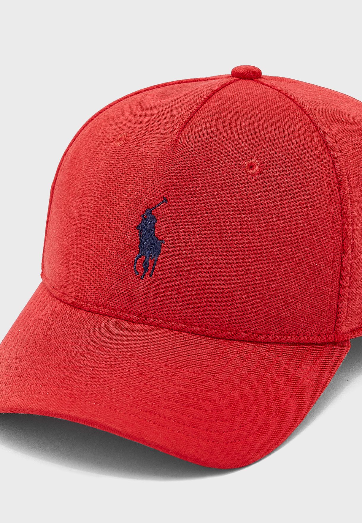 Ralph Lauren Logo Curved Peak Hatt Herr Röda | 286153-LER