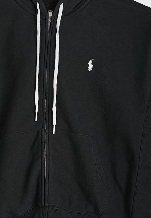 Ralph Lauren Logo Drawstring Hoodie Dam Svarta | 390671-WFU