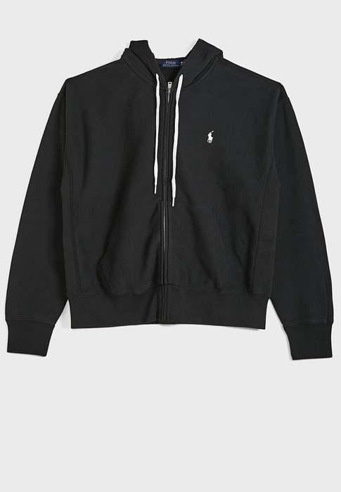 Ralph Lauren Logo Drawstring Hoodie Dam Svarta | 390671-WFU