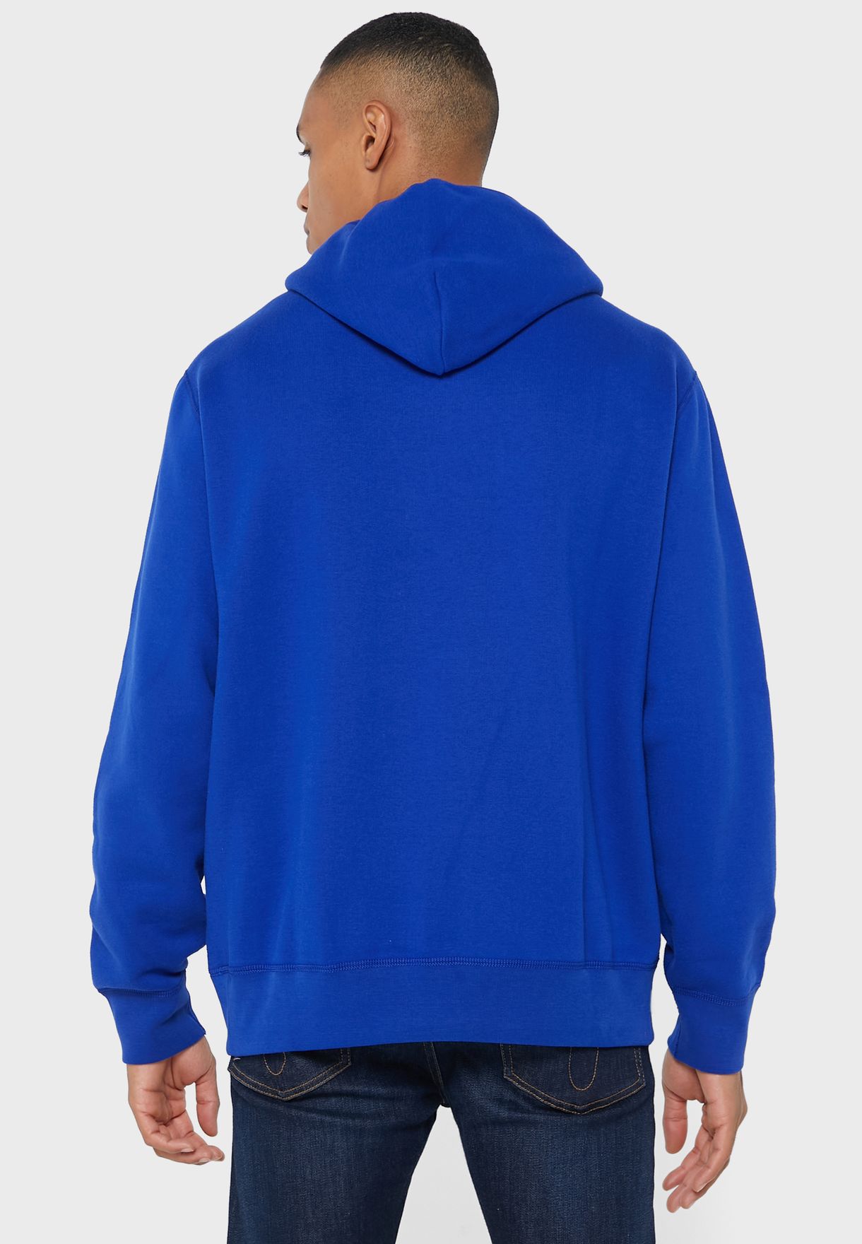 Ralph Lauren Logo Hoodie Herr Blå | 143590-BWZ