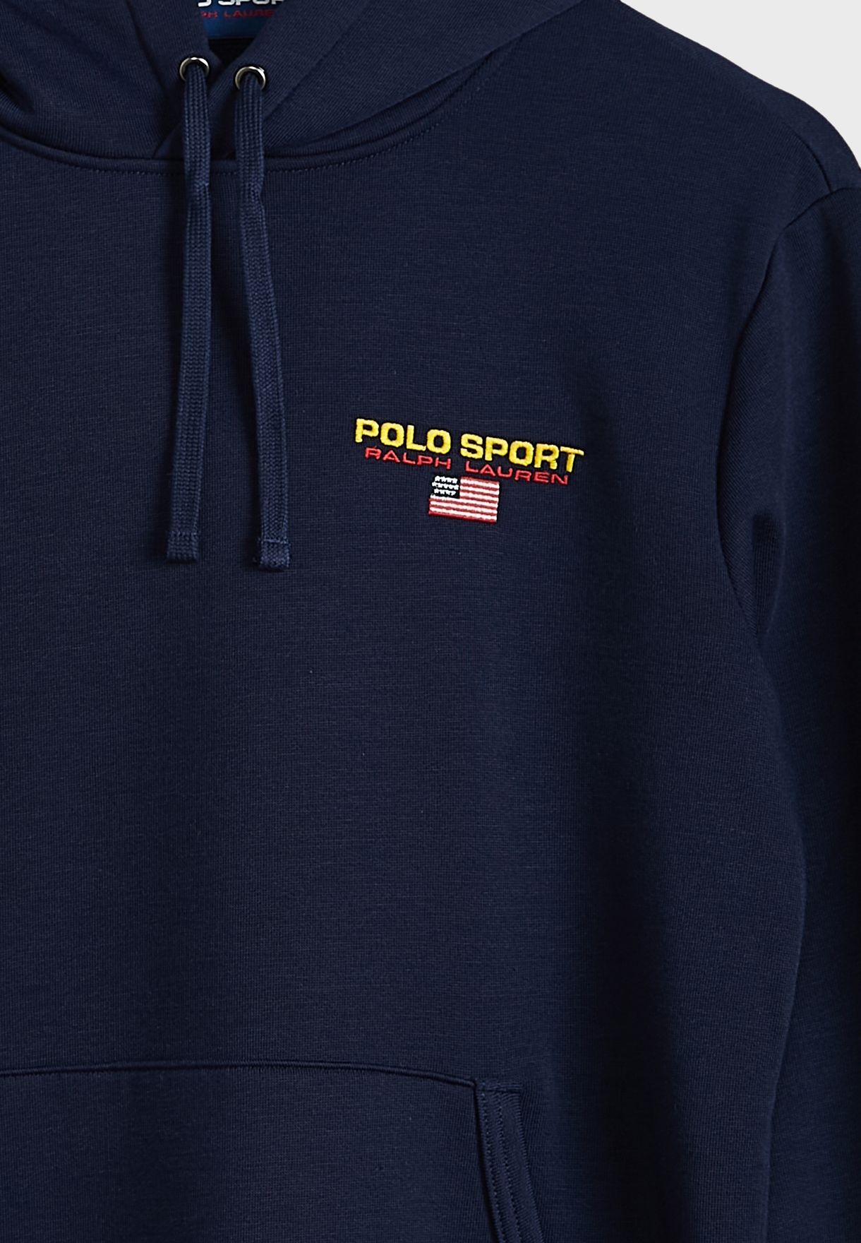 Ralph Lauren Logo Sleeve Hoodie Herr Marinblå | 378149-BYZ