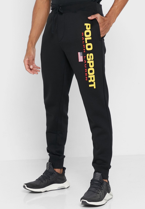 Ralph Lauren Logo Sweatpants Herr Svarta | 218395-XPZ