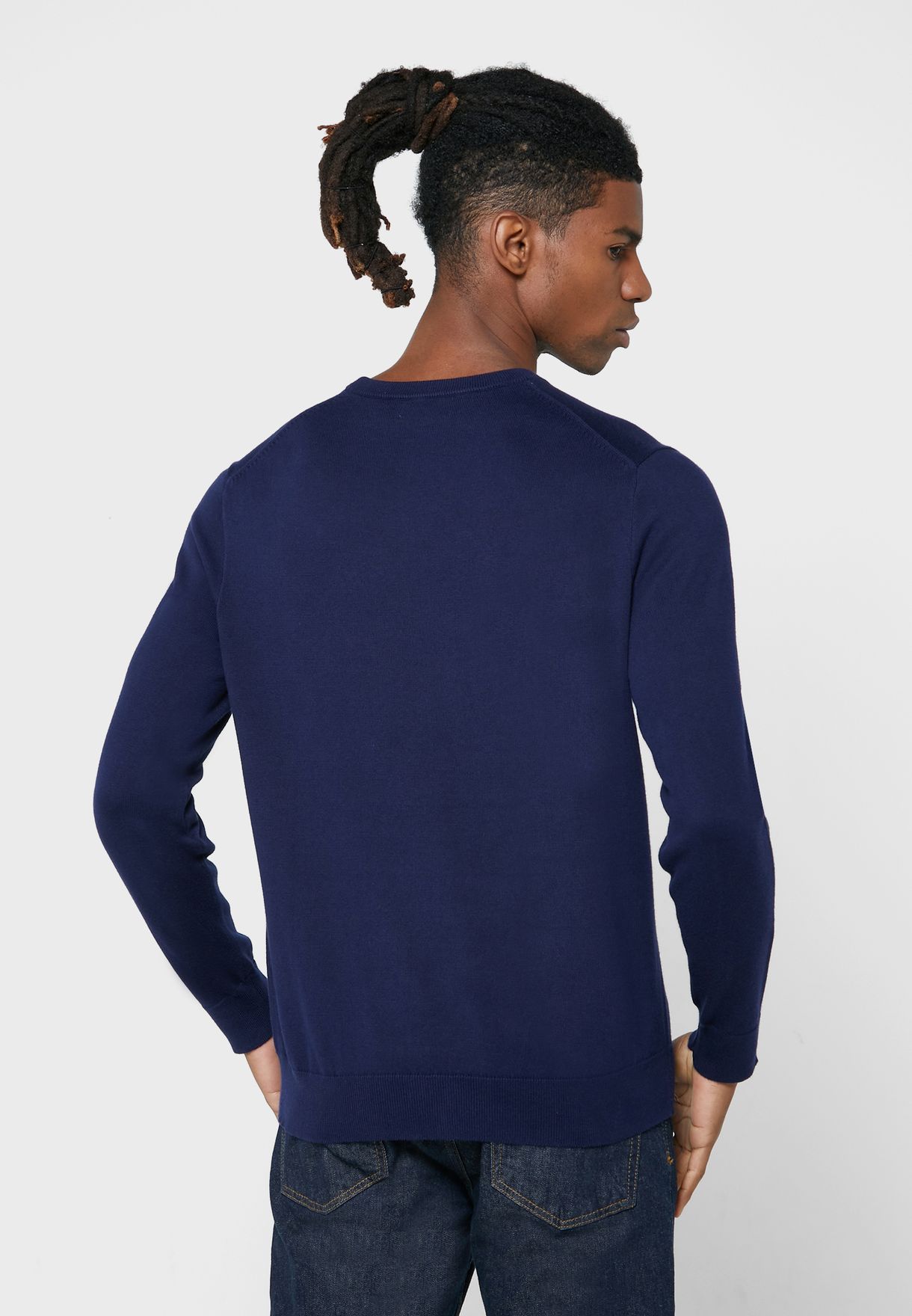 Ralph Lauren Logo Sweatshirt Herr Marinblå | 970521-UCV