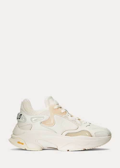 Ralph Lauren Logo Tech Sneakers Dam Beige | 034591-MYI