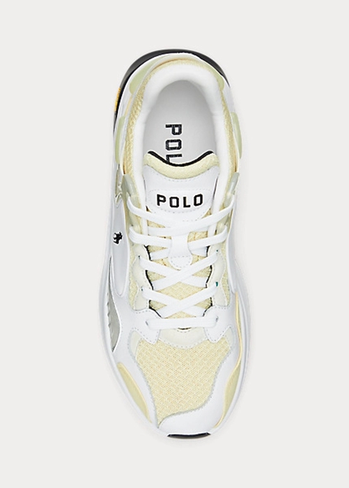 Ralph Lauren Logo Tech Sneakers Dam Gula | 301296-QKH