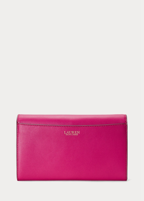 Ralph Lauren Läder Medium Adair Crossbody Väska Dam Fuschia Berry | 085769-YDE