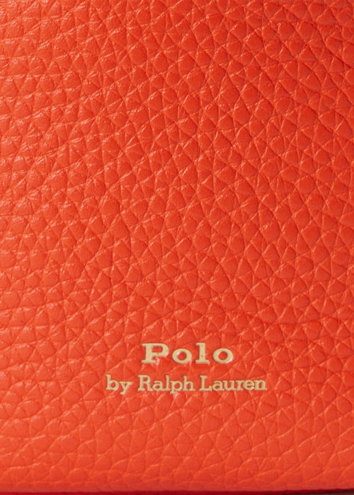 Ralph Lauren Läder Small Bellport Bucket Bag Dam Orange | 263475-EDM