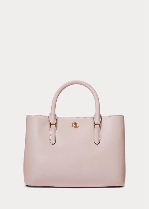 Ralph Lauren Läder Small Marcy Satchel Väska Dam Ljusrosa | 732689-LTW