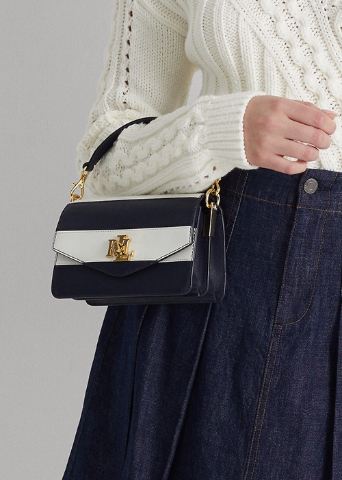 Ralph Lauren Läder Small Tayler Crossbody Väska Dam Randig | 270946-ZSR