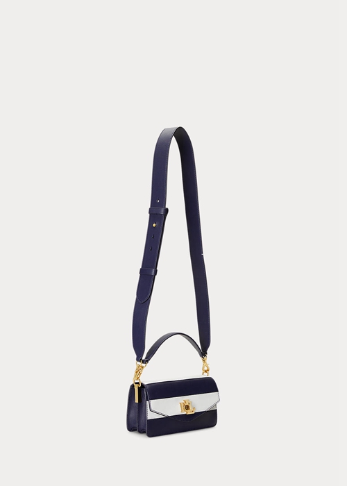 Ralph Lauren Läder Small Tayler Crossbody Väska Dam Randig | 270946-ZSR