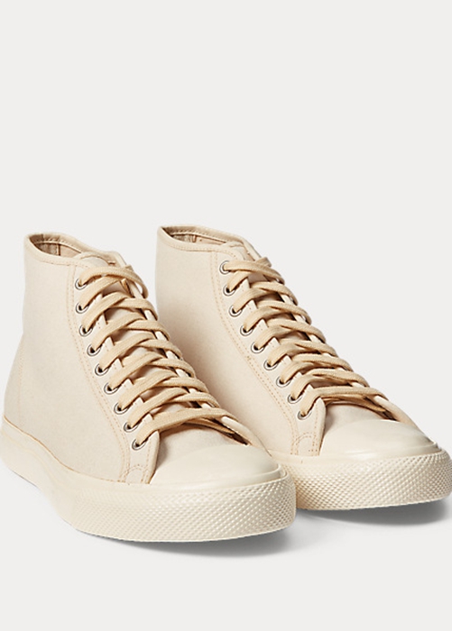 Ralph Lauren Mayport Canvas Sneakers Dam Beige | 894703-IBS