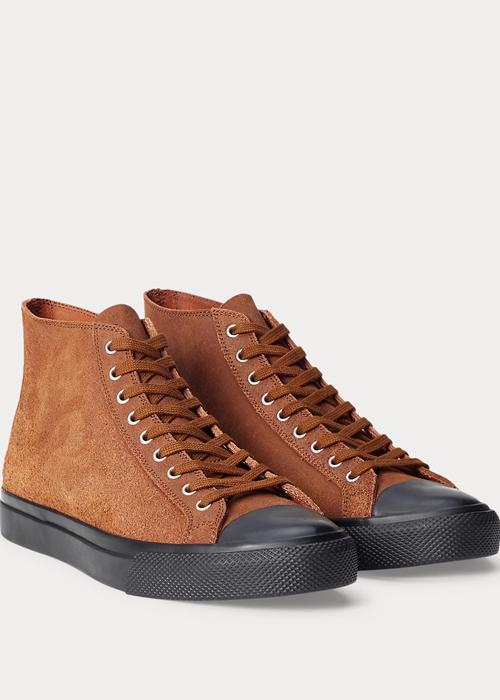 Ralph Lauren Mayport Mocka Sneakers Herr Bruna | 178643-RCT