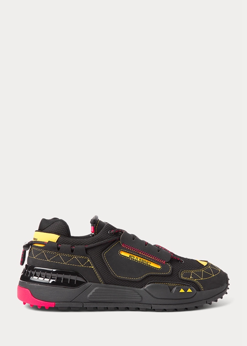 Ralph Lauren PS200 Sneakers Herr Svarta Gula | 513869-VRP