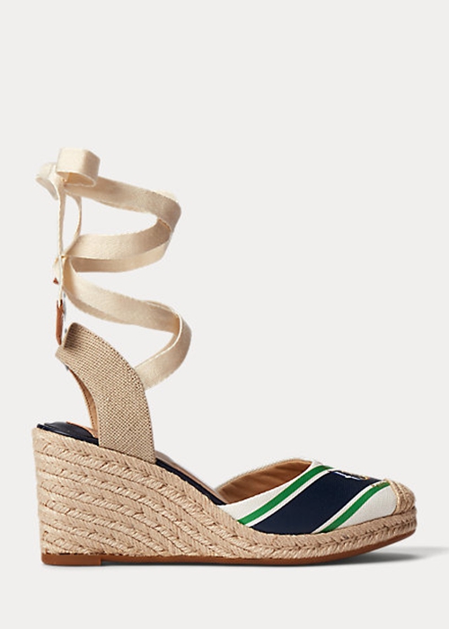 Ralph Lauren Paislee Canvas Espadrille Dam Marinblå | 187045-ACI