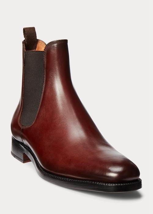 Ralph Lauren Penfield Calfskin Chelsea Stövlar Herr Mörkbruna | 265109-KUN