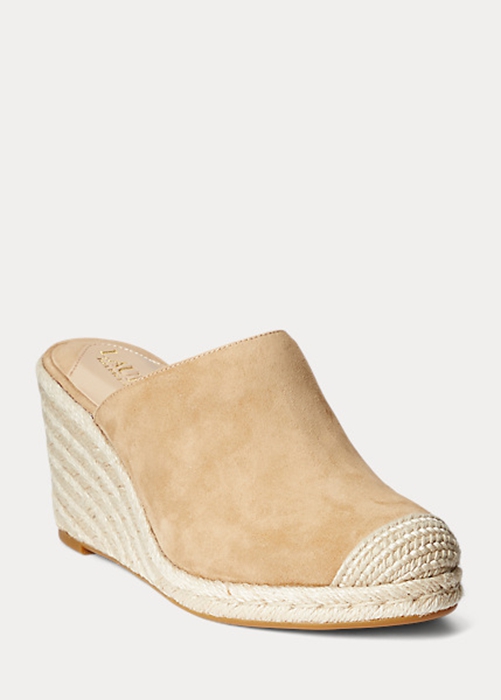 Ralph Lauren Pennie Mocka Espadrille Dam Khaki | 498367-CNO