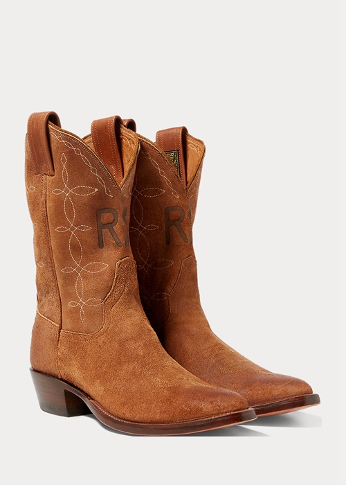 Ralph Lauren Plainview Mocka Cowboy Stövlar Herr Bruna | 435692-TNI