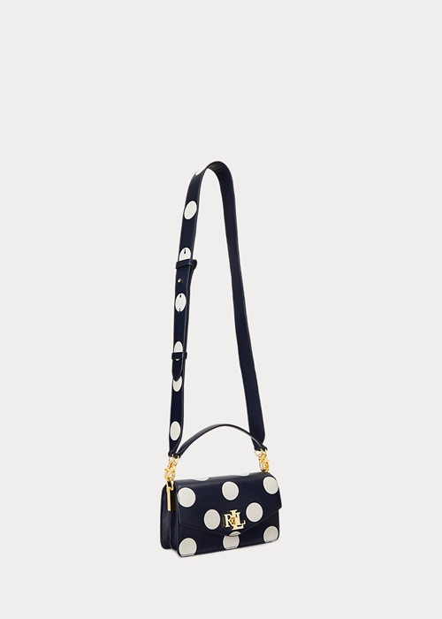 Ralph Lauren Polka-Dot Small Tayler Crossbody Väska Dam Refined Navy/Vanilla | 138745-DLP