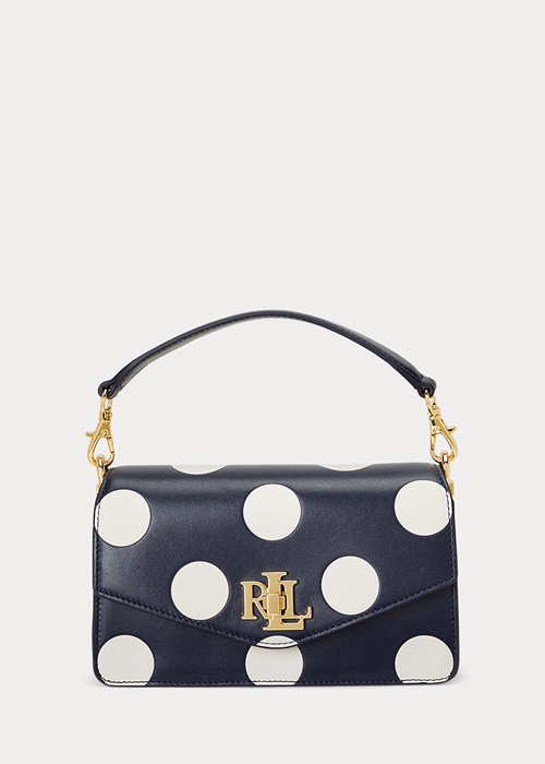 Ralph Lauren Polka-Dot Small Tayler Crossbody Väska Dam Refined Navy/Vanilla | 138745-DLP