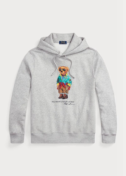 Ralph Lauren Polo Bear Fleece Hoodie Herr Grå | 082375-GVE