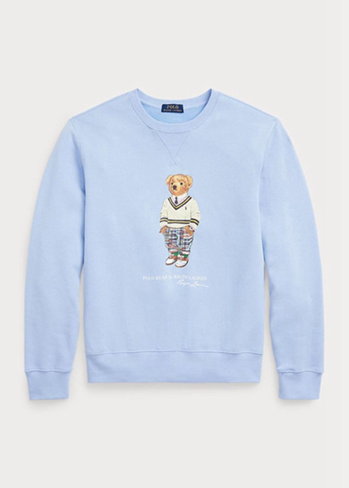 Ralph Lauren Polo Bear Fleece Sweatshirt Herr Blå | 109634-CKP