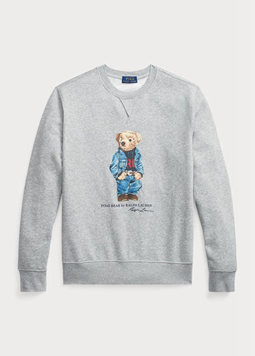 Ralph Lauren Polo Bear Fleece Sweatshirt Herr Grå | 617890-EZI