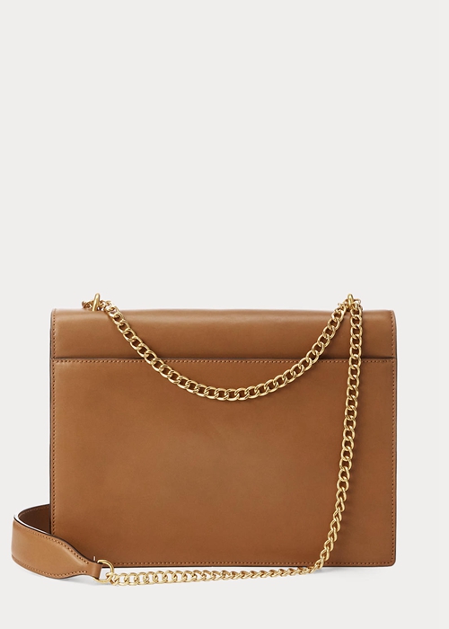 Ralph Lauren Polo ID Calfskin Envelope Crossbody Väska Dam Tan | 157302-TZL