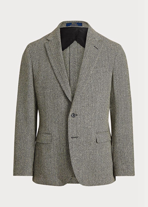 Ralph Lauren Polo Soft Herringbone Sport Blazers Herr Grå | 816207-OVX