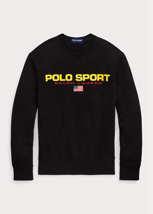 Ralph Lauren Polo Sport Fleece Sweatshirt Herr Svarta | 672810-IXU