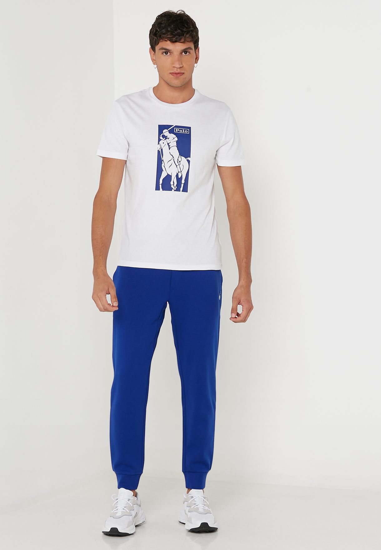 Ralph Lauren Printed Crew Neck T-shirt Herr Vita | 028763-CFK