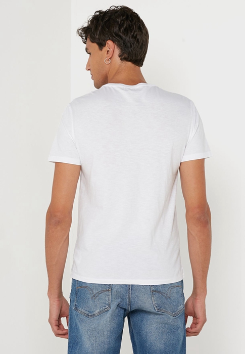 Ralph Lauren Printed Crew Neck T-shirt Herr Vita | 243089-GMA