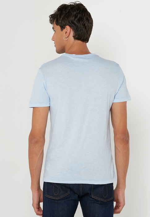 Ralph Lauren Printed Crew Neck T-shirt Herr Blå | 826705-HST