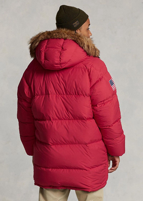 Ralph Lauren Reversible Down Parka Jacka Herr Röda | 578106-FYL