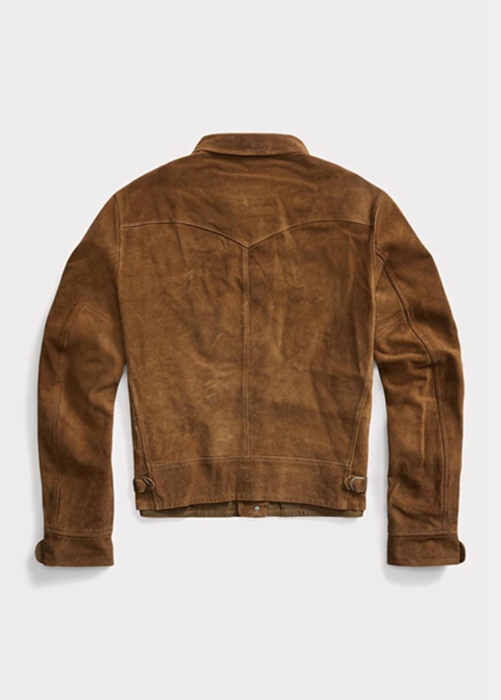 Ralph Lauren Roughout Mocka Jacka Herr Bruna | 852974-AMD