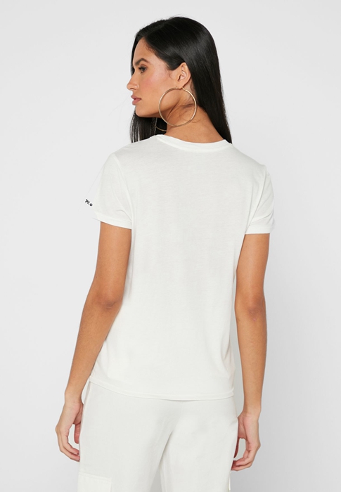 Ralph Lauren Round Neck Tryck Blast Dam Vita | 108435-ISW