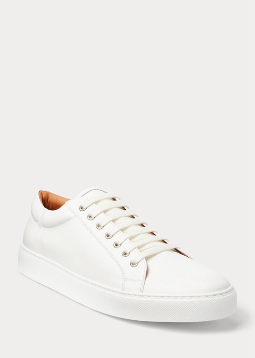 Ralph Lauren Severn Calfskin Sneakers Herr Vita | 752831-LXC