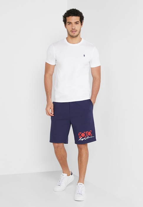 Ralph Lauren Signature Logo Shorts Herr Marinblå | 360957-CLN