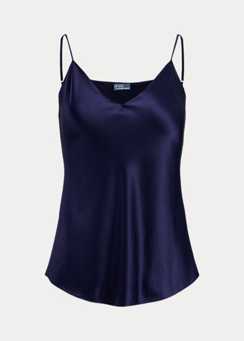 Ralph Lauren Silk Camisole Blast Dam Marinblå | 134902-BQK