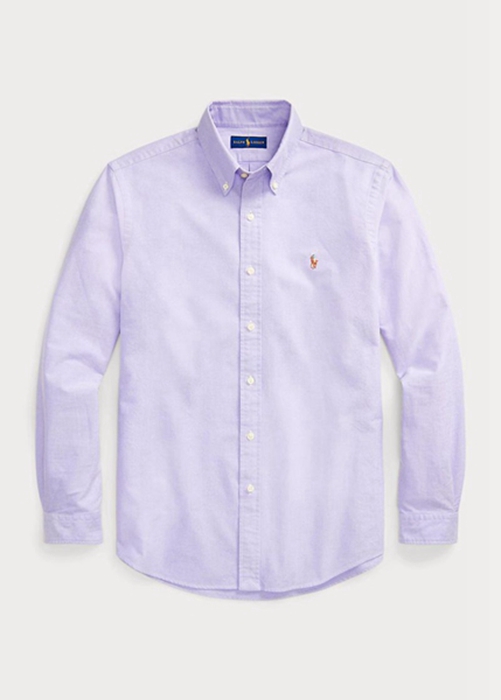 Ralph Lauren Slim Fit Oxford Skjorta Herr Lila | 469805-VFN